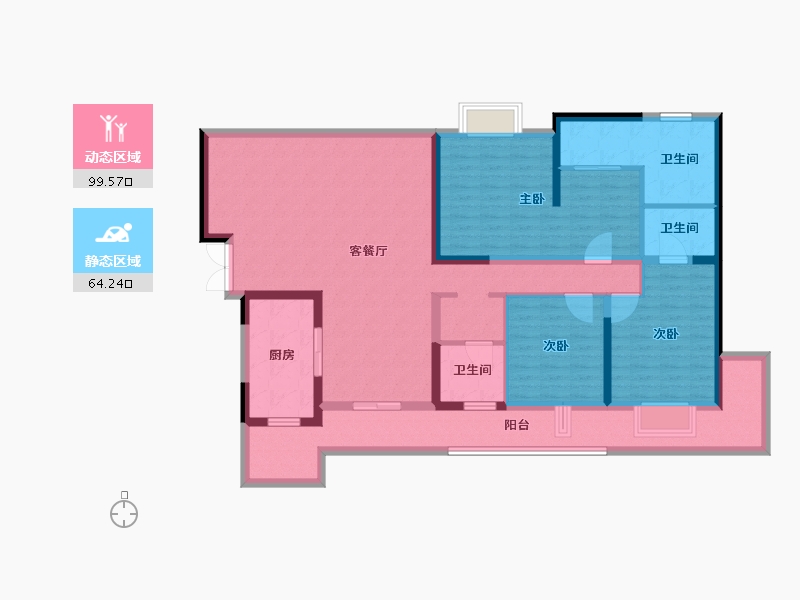 四川省-遂宁市-遂宁金融商业中心-146.03-户型库-动静分区