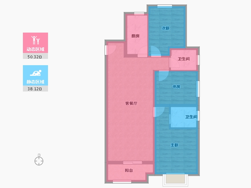 山西省-太原市-东山雅苑-78.54-户型库-动静分区