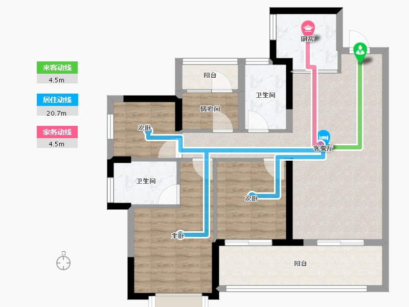 广东省-广州市-深业颐泽府-82.96-户型库-动静线