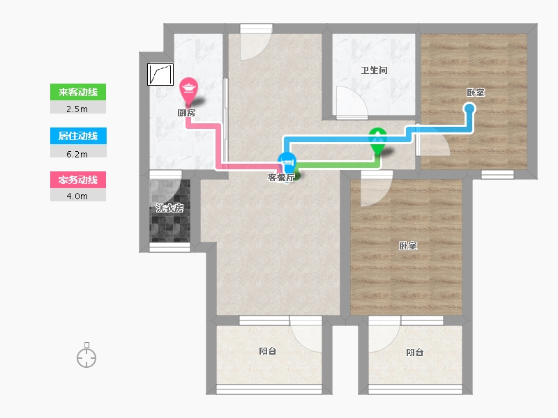 河北省-邢台市-博爵堡-59.98-户型库-动静线