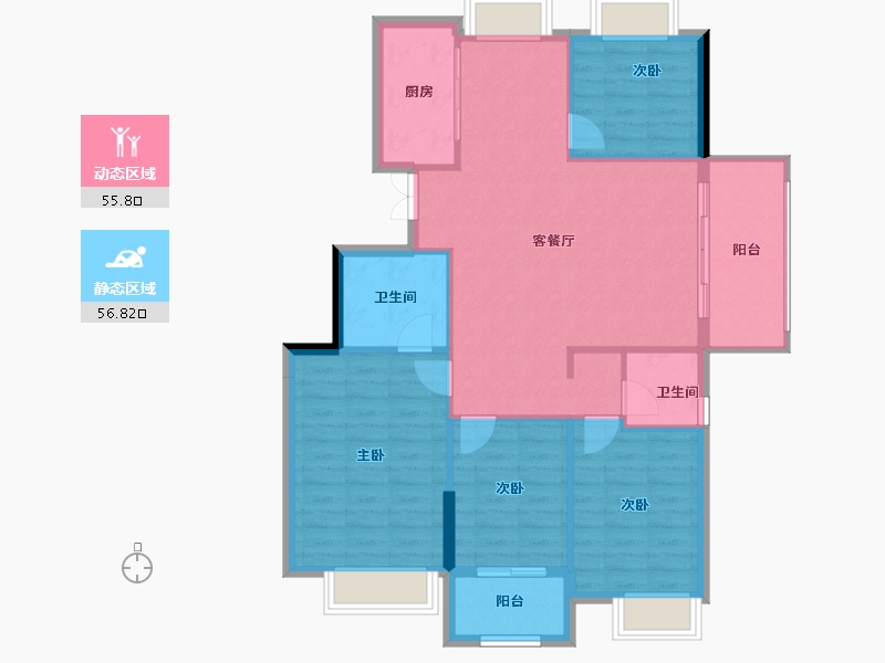 福建省-南平市-建瓯三江国际-103.26-户型库-动静分区