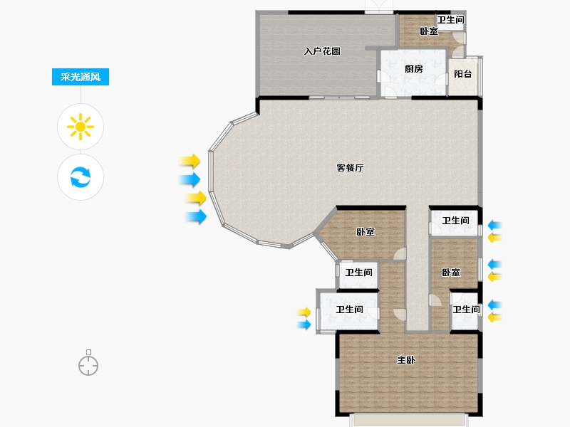 广东省-广州市-博雅首府-308.81-户型库-采光通风