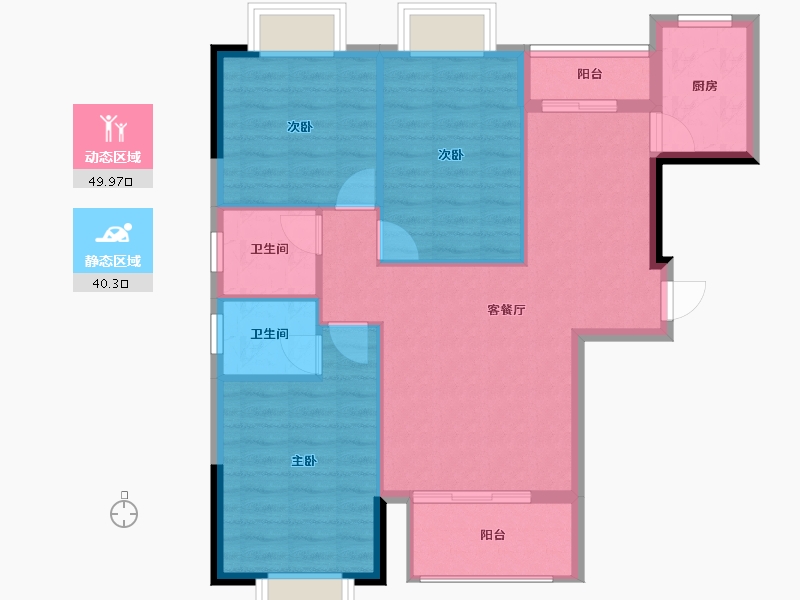 福建省-宁德市-华硕桐韵华庭-81.68-户型库-动静分区