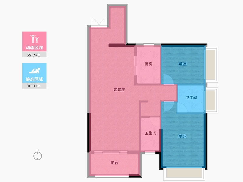 湖南省-郴州市-麒麟首府-81.43-户型库-动静分区