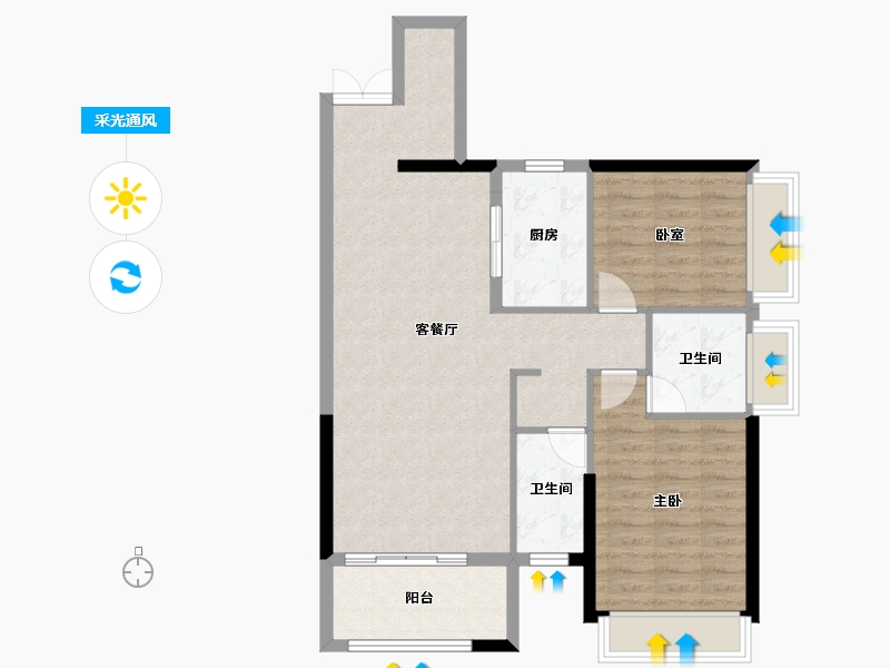 湖南省-郴州市-麒麟首府-81.43-户型库-采光通风