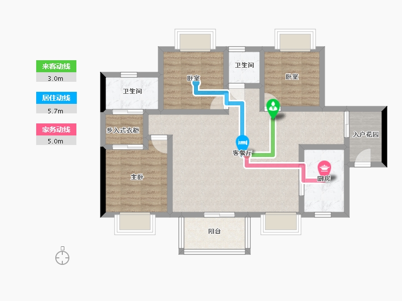 广东省-东莞市-金色半山-87.02-户型库-动静线