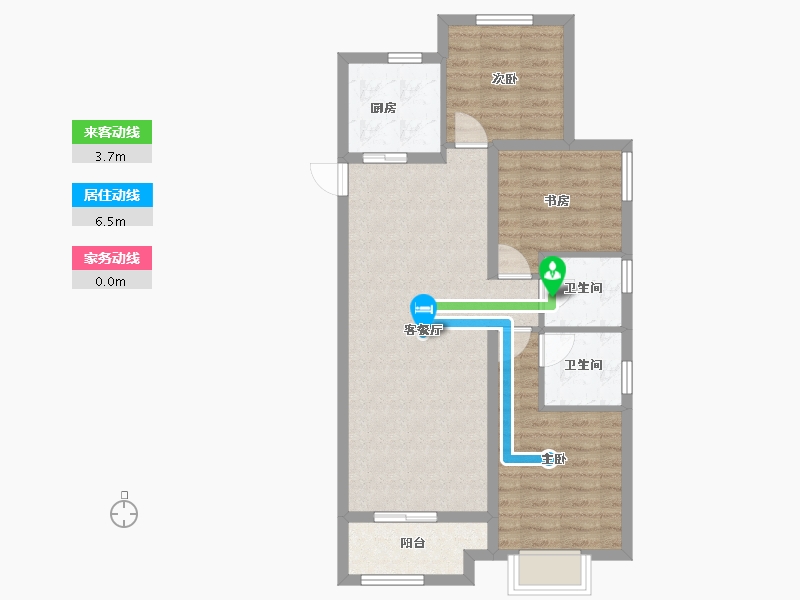 山西省-太原市-东山雅苑-73.43-户型库-动静线