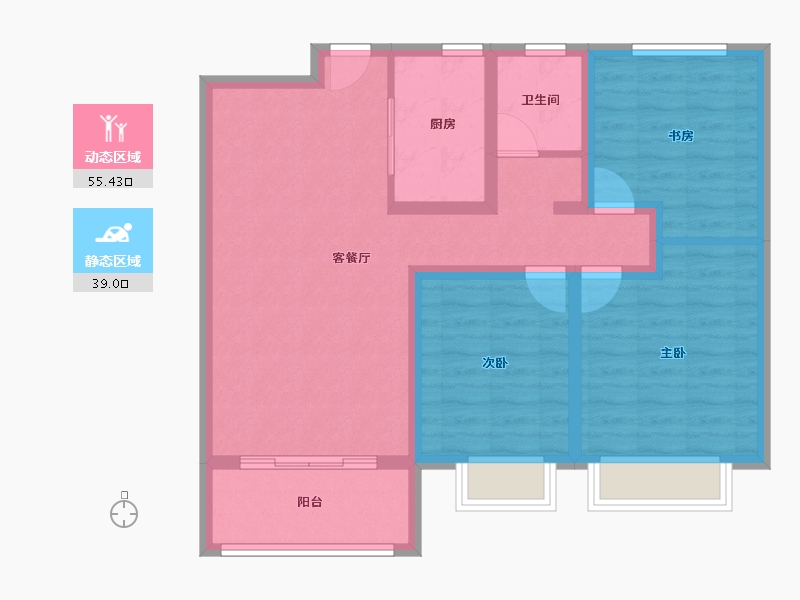 安徽省-宿州市-翰林苑·尚苑-83.99-户型库-动静分区