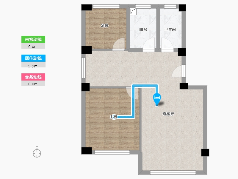 山东省-烟台市-晓龙子文学府-64.00-户型库-动静线