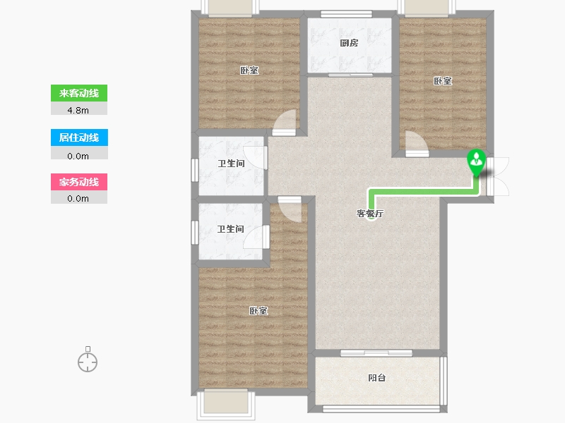 陕西省-渭南市-豪润·公园天下-109.28-户型库-动静线