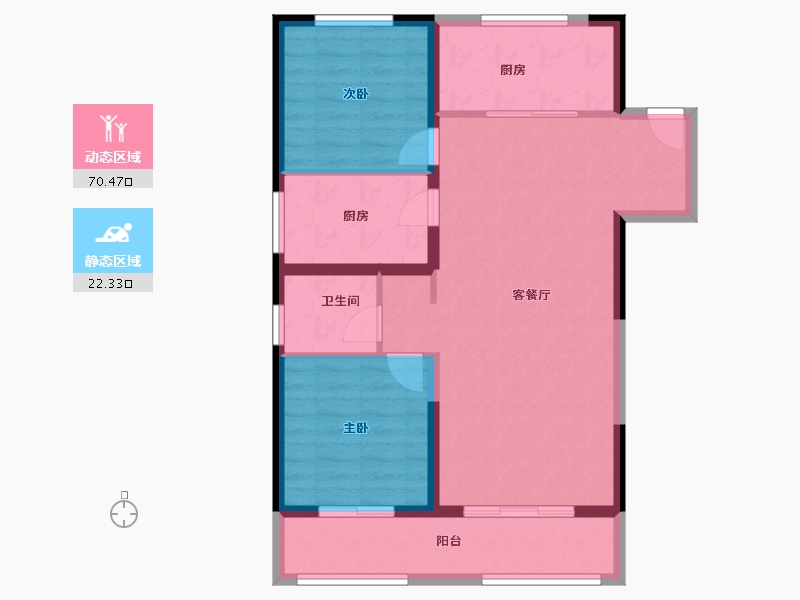 河北省-石家庄市-当代府moma-83.77-户型库-动静分区