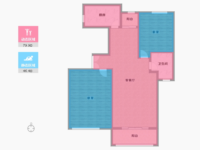 陕西省-渭南市-豪润·公园天下-114.53-户型库-动静分区