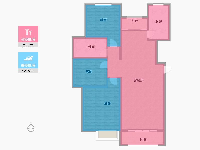 河北省-承德市-瓏璟苑-100.80-户型库-动静分区