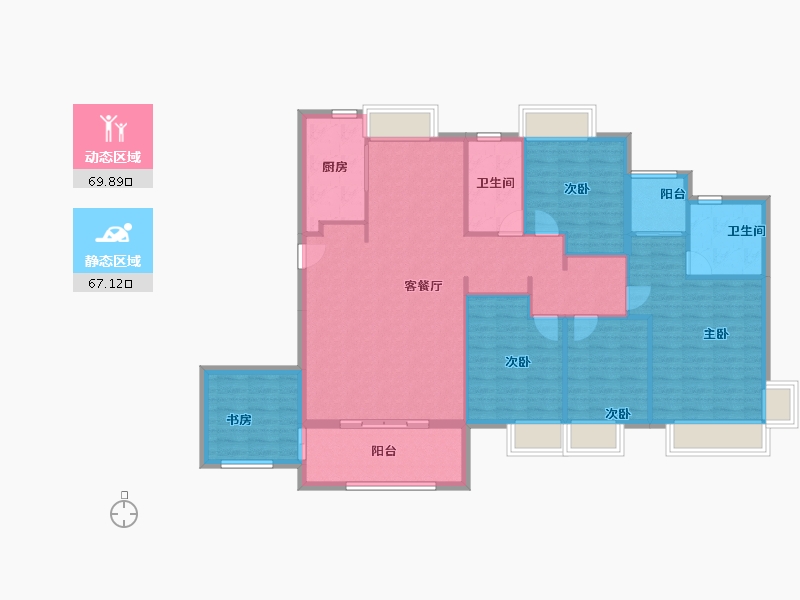 福建省-厦门市-国贸天成二期-124.80-户型库-动静分区