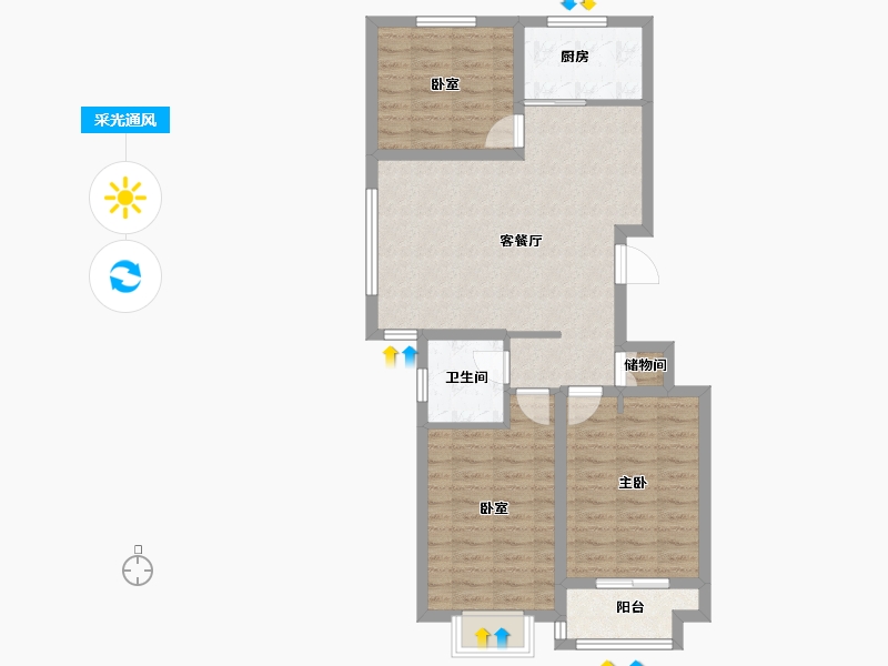 河北省-衡水市-康馨国际​-78.40-户型库-采光通风