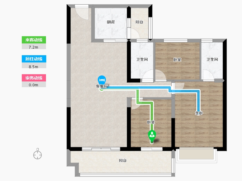 陕西省-铜川市-碧桂园・锦阳学府-98.04-户型库-动静线