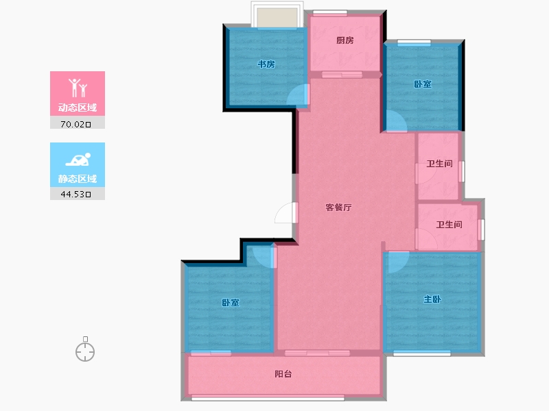 福建省-龙岩市-绿城蘭园-103.20-户型库-动静分区