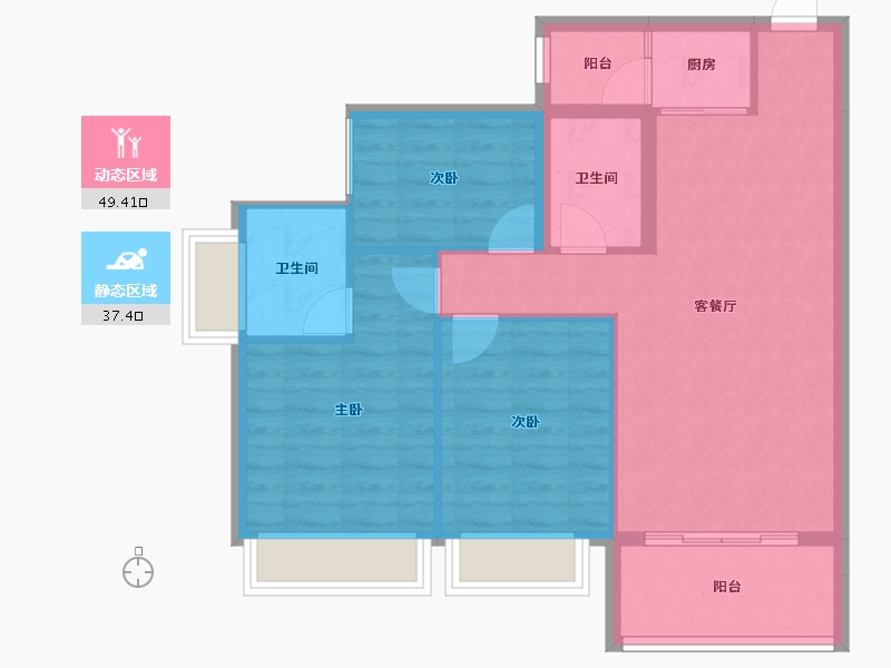 广西壮族自治区-柳州市-万兴中央城-78.31-户型库-动静分区