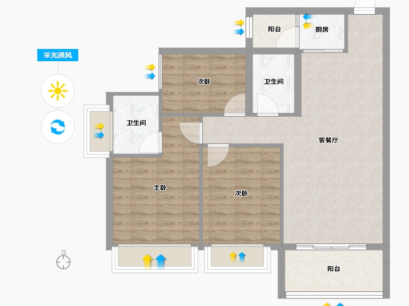 广西壮族自治区-柳州市-万兴中央城-78.31-户型库-采光通风