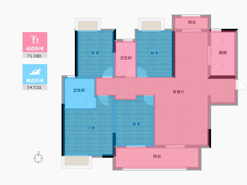 江西省-上饶市-富力西溪悦居-112.80-户型库-动静分区