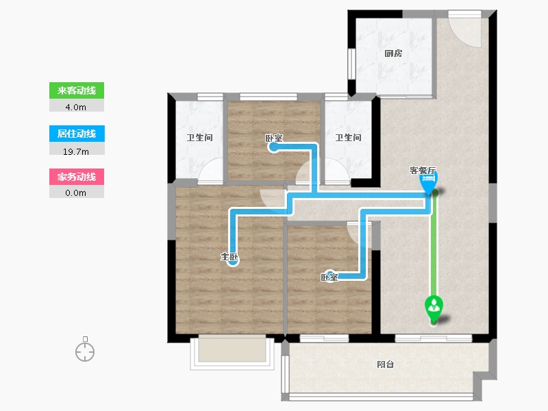 陕西省-铜川市-碧桂园・锦阳学府-86.79-户型库-动静线