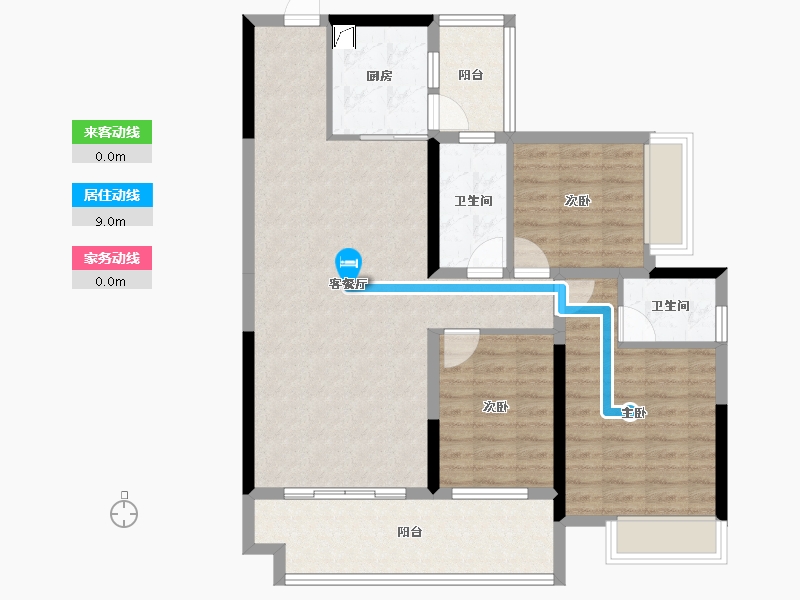 广东省-梅州市-合泰华璟城-96.17-户型库-动静线