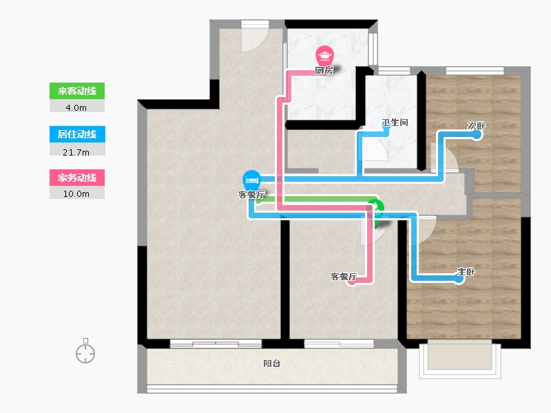 河北省-石家庄市-当代府moma-83.58-户型库-动静线