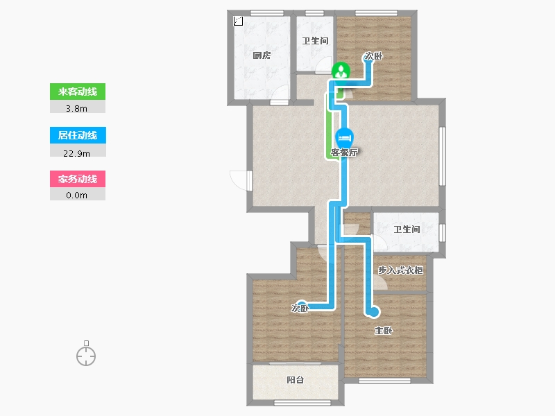 山东省-泰安市-龙湖公园里·公园里-110.09-户型库-动静线