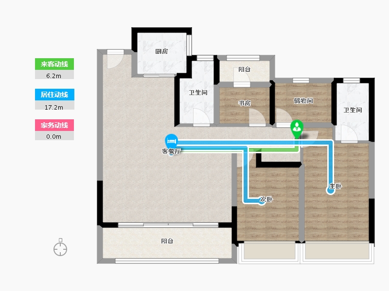 浙江省-温州市-荣安劝学里-103.05-户型库-动静线