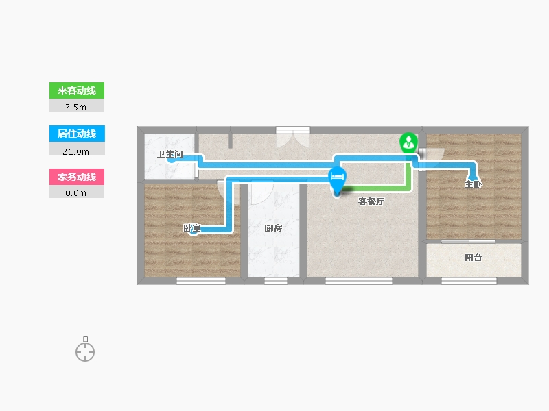 北京-北京市-韩建慧园-63.25-户型库-动静线