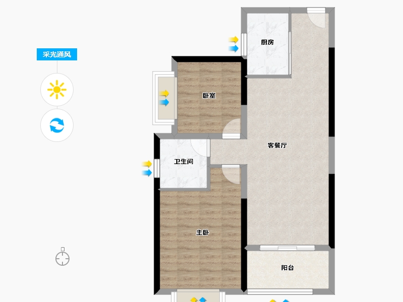 广西壮族自治区-防城港市-防城港恒大悦澜湾-74.08-户型库-采光通风