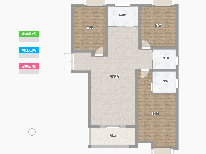 陕西省-渭南市-豪润·公园天下-109.48-户型库-动静线