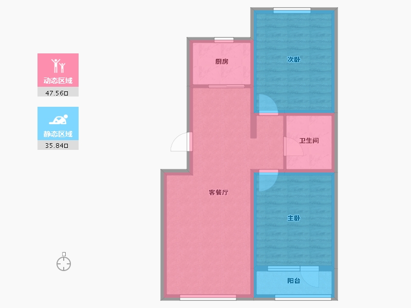 河北省-廊坊市-中远·佳成时代-74.40-户型库-动静分区