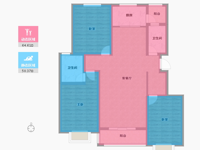 河北省-衡水市-康馨国际​-102.40-户型库-动静分区