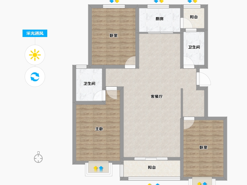 河北省-衡水市-康馨国际​-102.40-户型库-采光通风