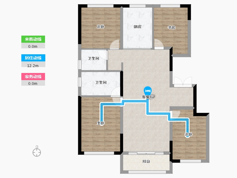 黑龙江省-哈尔滨市-保利天悦—期-109.60-户型库-动静线