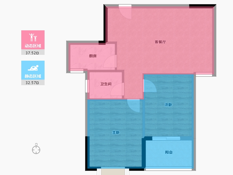 福建省-南平市-建瓯武夷花园-63.57-户型库-动静分区