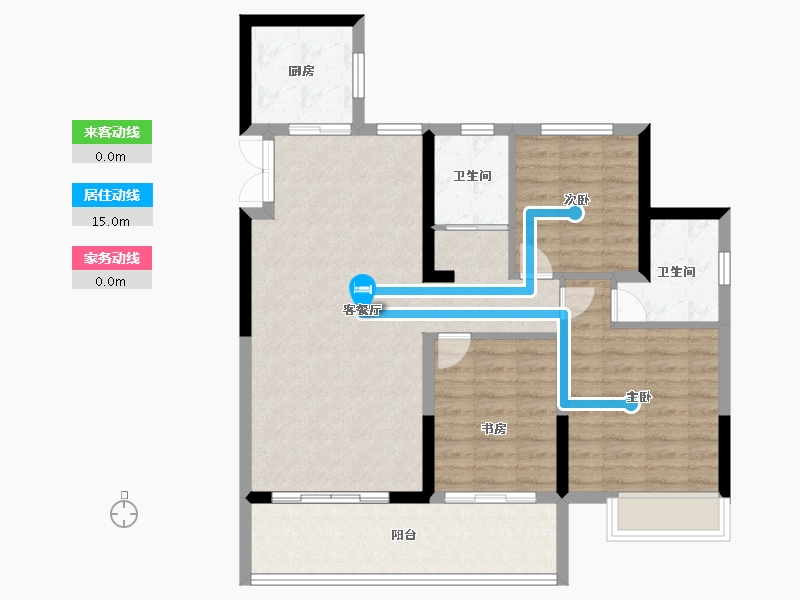 安徽省-宿州市-钟鑫·状元府-92.00-户型库-动静线