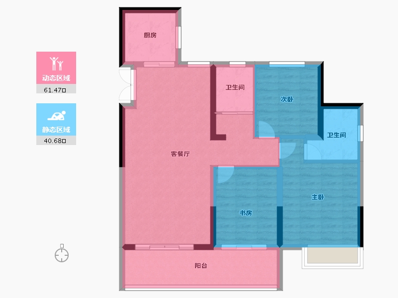 安徽省-宿州市-钟鑫·状元府-92.00-户型库-动静分区