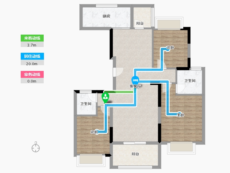 广东省-阳江市-金山明珠-95.77-户型库-动静线