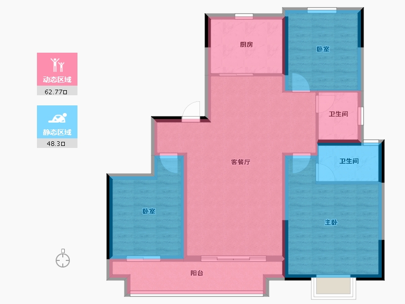 河南省-洛阳市-中成颐尚苑-100.01-户型库-动静分区