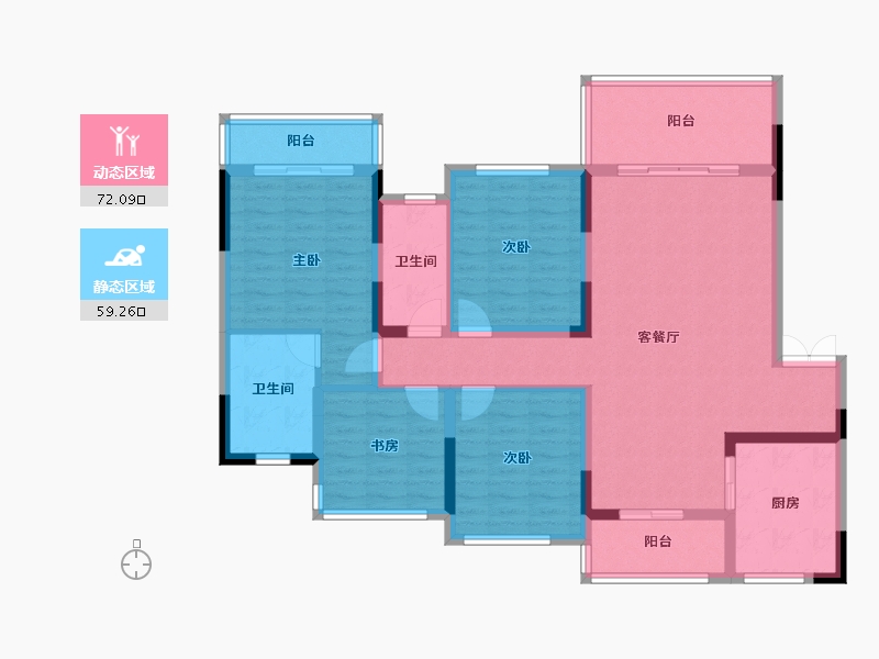 四川省-雅安市-西网江湾城-117.38-户型库-动静分区