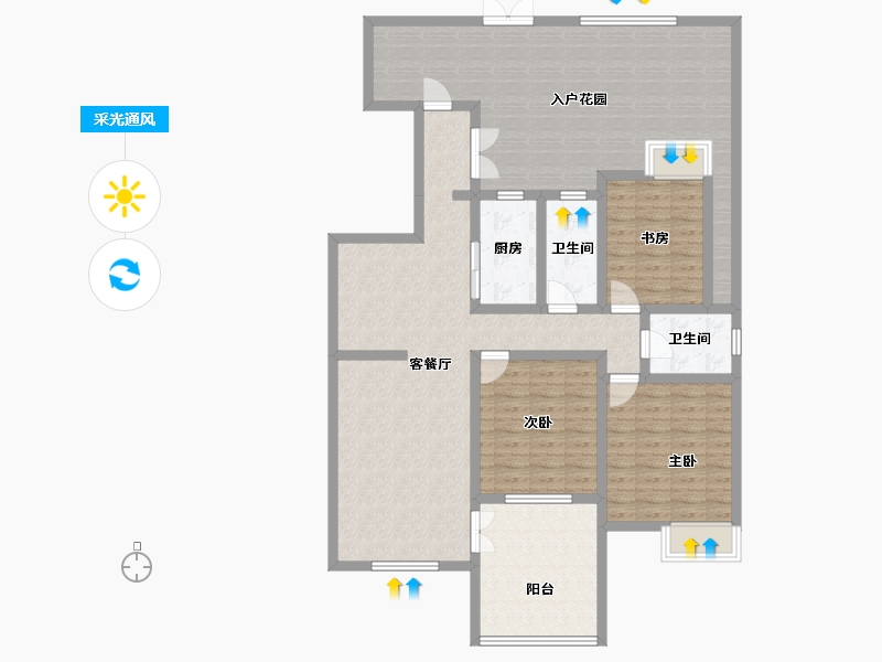 河北省-承德市-瓏璟苑-138.49-户型库-采光通风