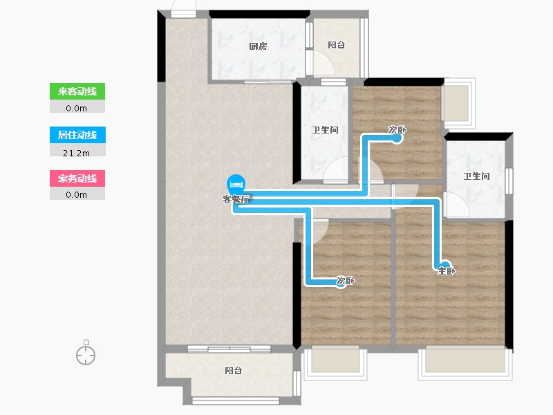 广东省-梅州市-艺展熙园-95.63-户型库-动静线