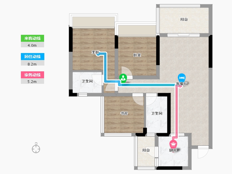 四川省-雅安市-西网蒙山府-76.01-户型库-动静线