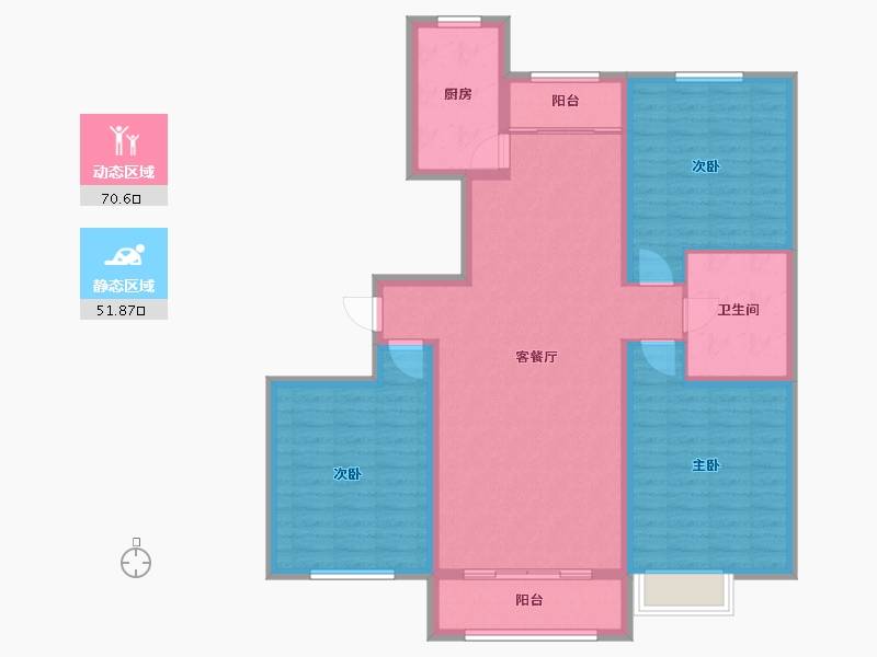 河北省-承德市-瓏璟苑-110.43-户型库-动静分区