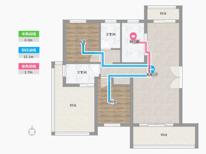 福建省-龙岩市-客都汇·金岸佳园-80.27-户型库-动静线