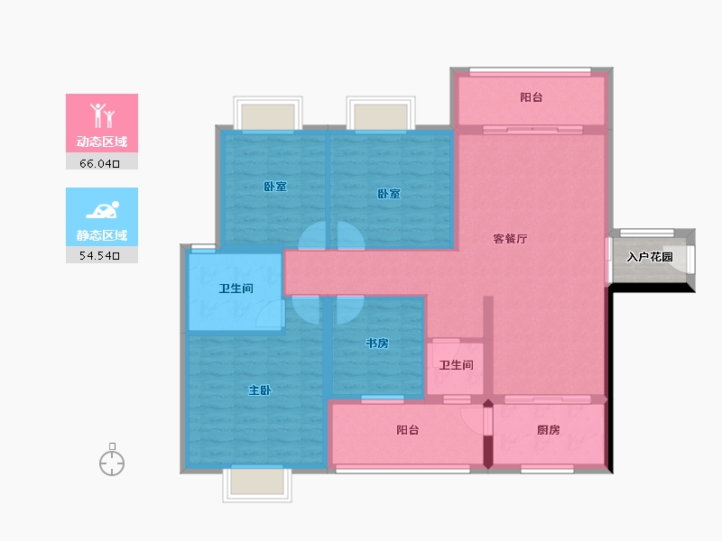 广西壮族自治区-防城港市-鹏轩瑞海尚都-111.51-户型库-动静分区