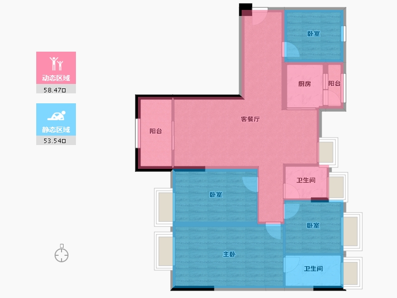 广东省-梅州市-狮城华府-99.90-户型库-动静分区