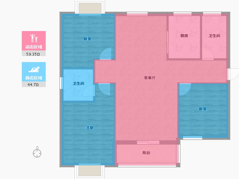 湖北省-孝感市-澴河盛都-95.11-户型库-动静分区